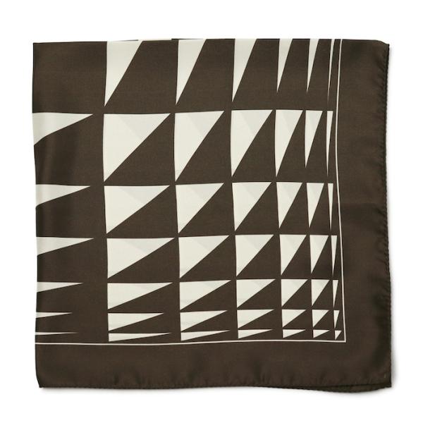 【ポストへお届け】ジエレ / GIERRE / ネッカチーフ / ジオメトリック / シルク プリン...