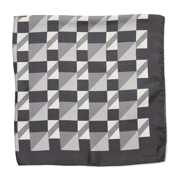 【ポストへお届け】ジエレ / GIERRE / ネッカチーフ / ジオメトリック / シルク プリン...