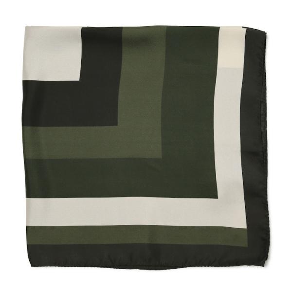 【ポストへお届け】ジエレ / GIERRE / ネッカチーフ / ジオメトリック / シルク プリン...