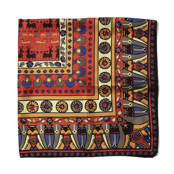 【ポストへお届け】ジエレ / GIERRE / ネッカチーフ / マルチ / シルク プリント柄 /...