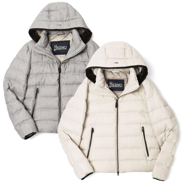 ヘルノ / HERNO / フーデットダウンブルゾン / ウールヴィスコース x ダウン / NOR...