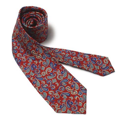 【ポストへお届け】フモーザ / FUMOZA / シルク ペイズリー柄 セッテピエゲ タイ / 返品...