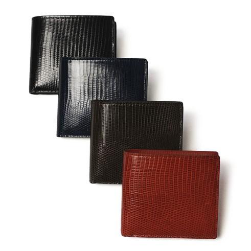 ペッレ モルビダ / PELLE MORBIDA / リザードレザー 小銭入れ付 二つ折り 財布 /...