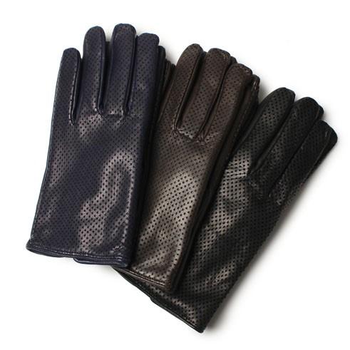 L.A.BONIA / イタリア製 パンチング レザー グローブ / 返品・交換可能