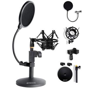 ROTKUEIEE 卓上マイクスタンド&ショックマウント&ポップガード