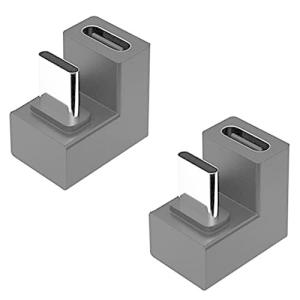 fine-R USB Type C 変換 アダプター U字 U型 180° 2個 セット