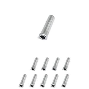 ワイヤーエンドキャップ シルバー 10個セット 自転車用 1.1mm 1.2mm対応 ブレーキワイヤー シフトワイヤー シフターケーブル 末端処理