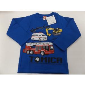 子供服　トミカ　トレーナー　ブルー100