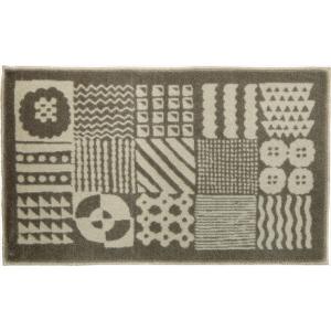 玄関マット ドアマット 屋内用/45×75cm/モダンデザイン/洗える/Kobe Muoto/タイル...