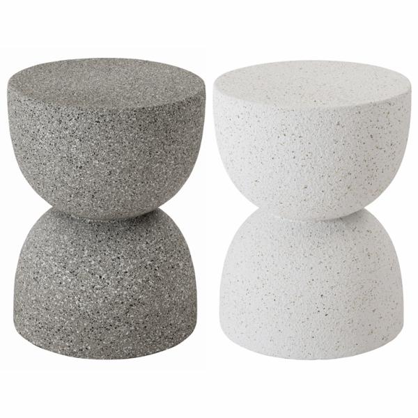 サイドテーブル ナイトテーブル/テラゾー柄/幅35 高46