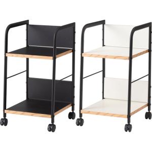 オープンラック シェルフ デスクワゴン/キャスター付/幅32.5 奥行34 高さ60