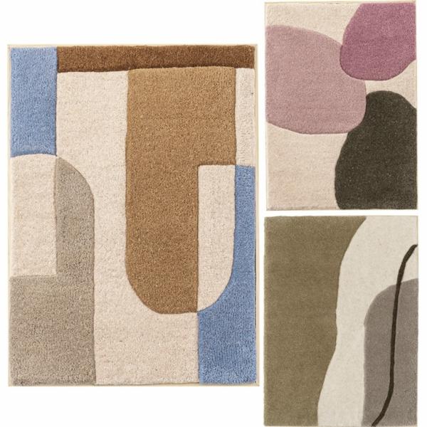 アート 壁掛け 絵画/アートパネル/タフティング 絨毯 ウォールアート/ウール/W52 H72