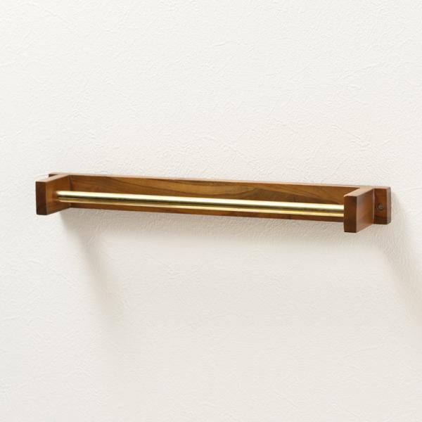 タオル掛け 壁面アクセサリー/天然木 マホガニー/幅42