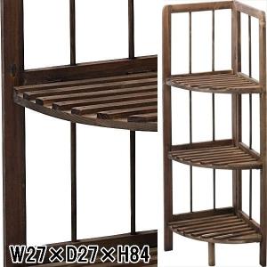 オープンラック シェルフ/コーナーラック 折畳/３段/幅27 奥行27 高さ84｜lucentmart-bed