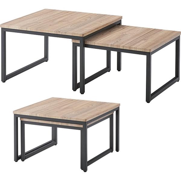 センターテーブル リビングテーブル/ネストテーブル 大小セット/幅44・50