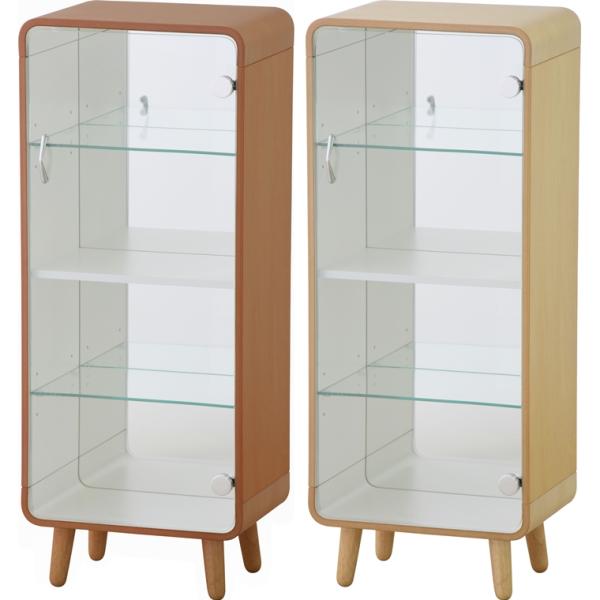 コレクションシェルフ ガラスシェルフ/キャビネット/４段/幅36 奥行25 高さ89