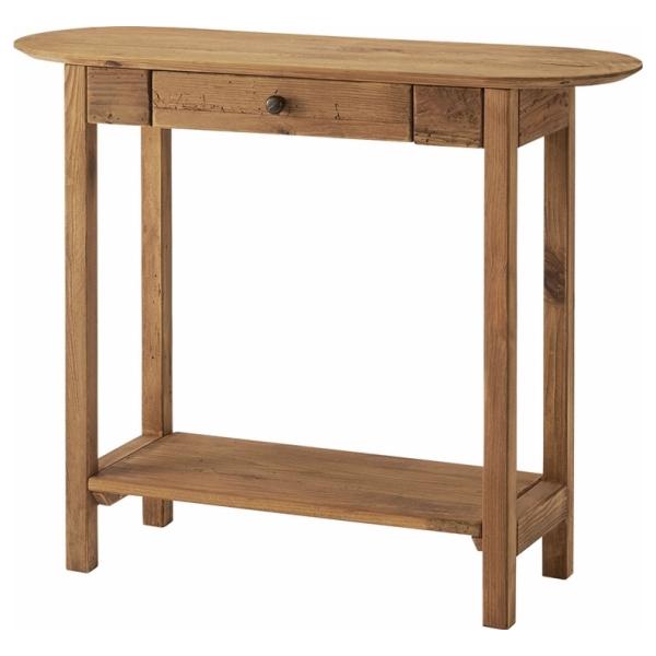 コンソールデスク テーブル/古材 アンティーク調/引出/幅95 高さ76