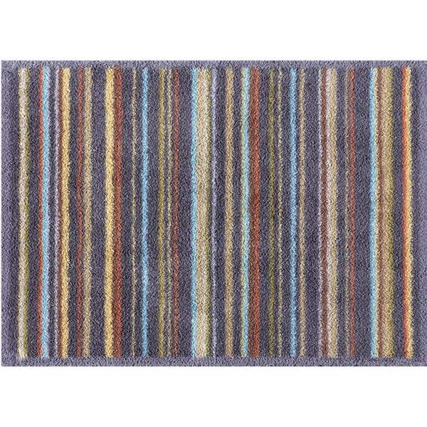 玄関マット ドアマット/60×85cm/洗える/タートルマット/チャコールストライプ/室内外兼用