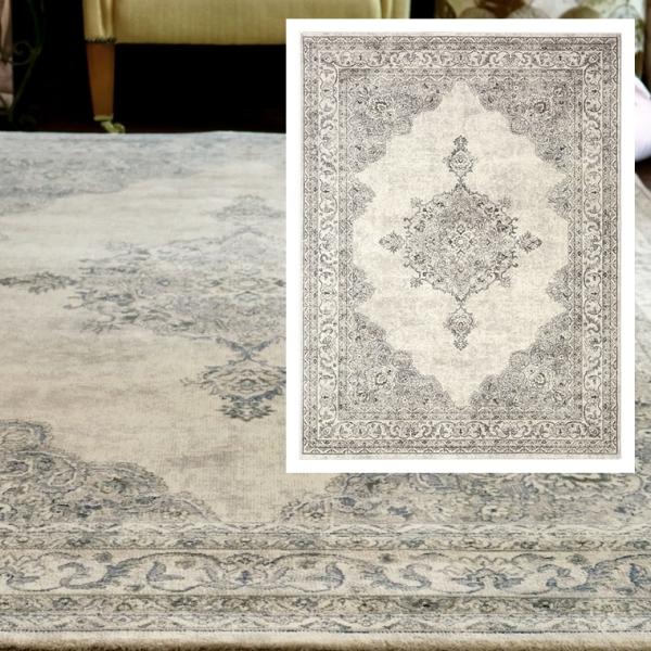 高級 ラグ/160×230cm/インポート 絨毯/カーペット/ベルギー/ウィルトン織/アウラ/アイボ...