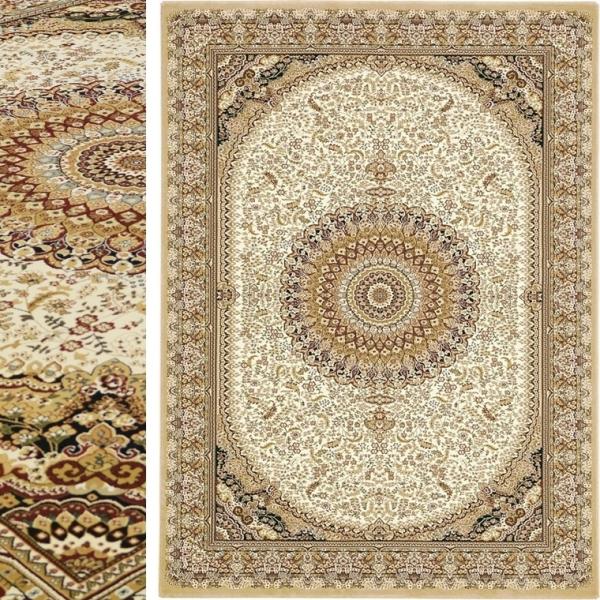 高級 ラグ/200×250cm/インポート 絨毯/カーペット/トルコ/ウィルトン織/ネシア/クリーム