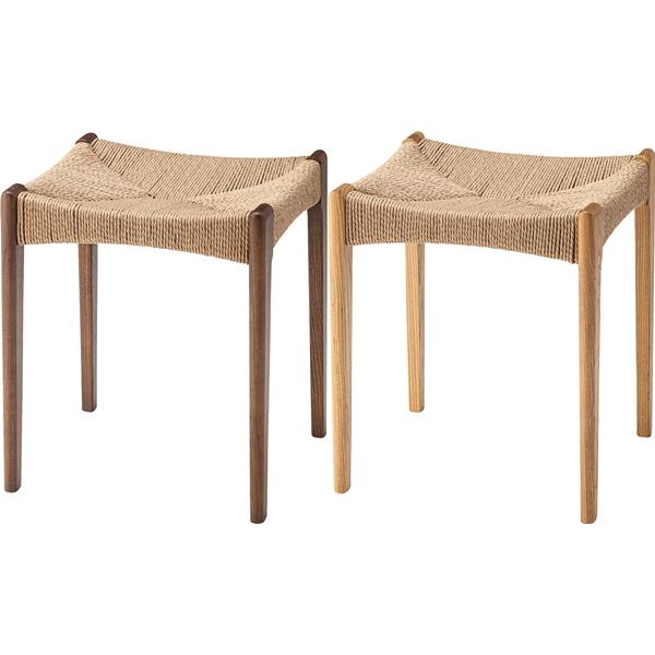 スツール/丸椅子/ペーパーコード/木製 和/幅40 座面高45