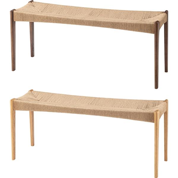 ベンチ/長椅子/ペーパーコード/木製 和/幅105 座面高45