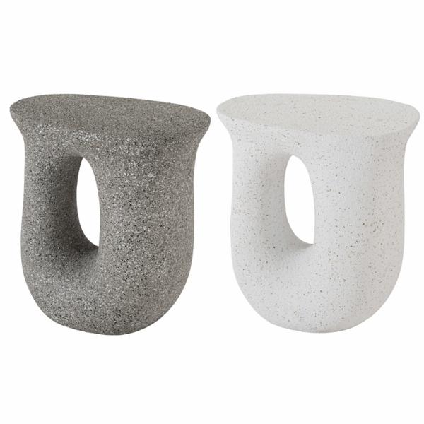 サイドテーブル ナイトテーブル/テラゾー柄/幅42 高45