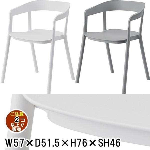 チェア 樹脂製チェア アームチェア/肘付き/幅57 座面高46/まとめ買い ご注文個数２個以上