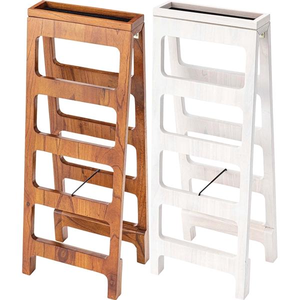 スリッパラック シューズラック/マホガニー/４段/幅32 高さ83