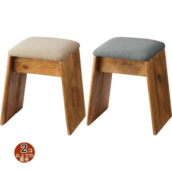 スツール/天然木 古木/レトロ/幅40 高さ45/まとめ買い ご注文個数２個以上