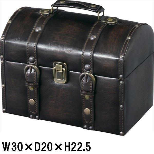 トランク ボックス収納/合皮/ラフな存在感/幅30 高さ22.5