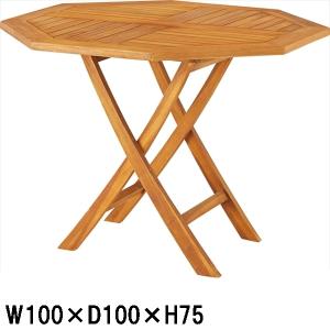 ガーデンテーブル アウトドアテーブル/天然木 チーク/幅100 高さ75｜lucentmart-interior