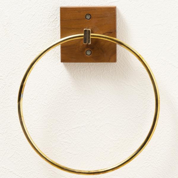 タオル掛け 壁面アクセサリー/天然木 マホガニー/幅20