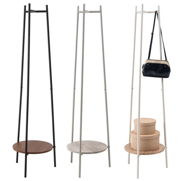 ハンガーラック ハンガースタンド ハンガーパイプ/棚付/幅43.5 高さ160.5