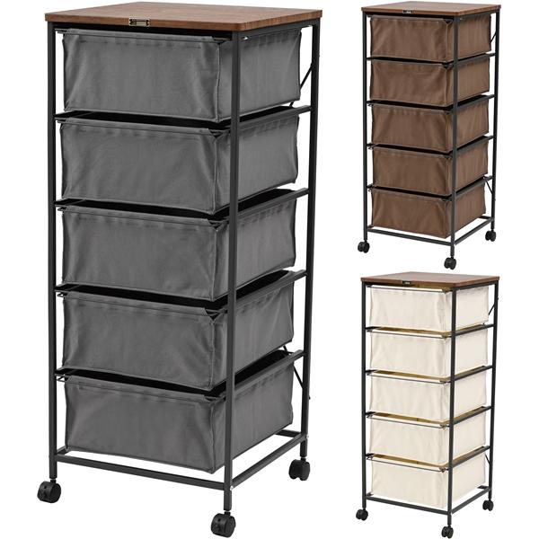 布製 チェスト 引き出し 収納/５段 引き出し/幅43 奥行44 高さ101.5