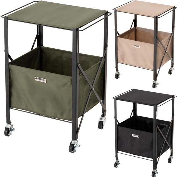 ランドリーワゴン 収納ワゴン サイドテーブル ランドリーラック/幅39.5 高さ55