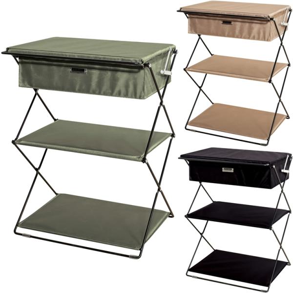 オープンラック シェルフ/工具入れ ボックス付/幅47 奥行69 高さ62.5