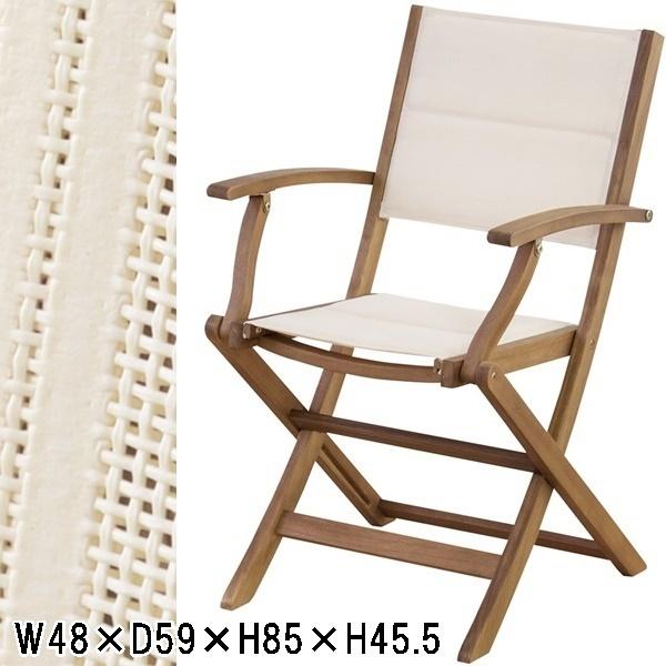 チェア ディレクターチェア デッキチェア/折畳み 天然木/１脚/幅52 座面高45.5