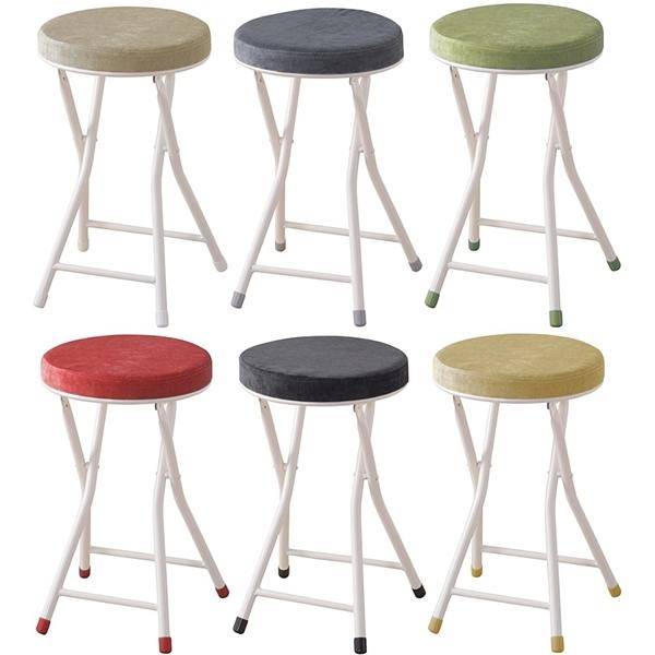 スツール 腰掛 丸椅子 パイプ椅子/折畳/１脚/幅30 高さ49