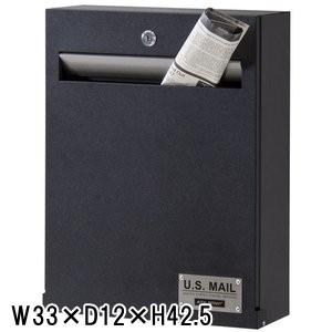 ポスト 郵便受け/壁掛け/デザインＡ/エイジング加工/幅33 奥行12 高さ42.5