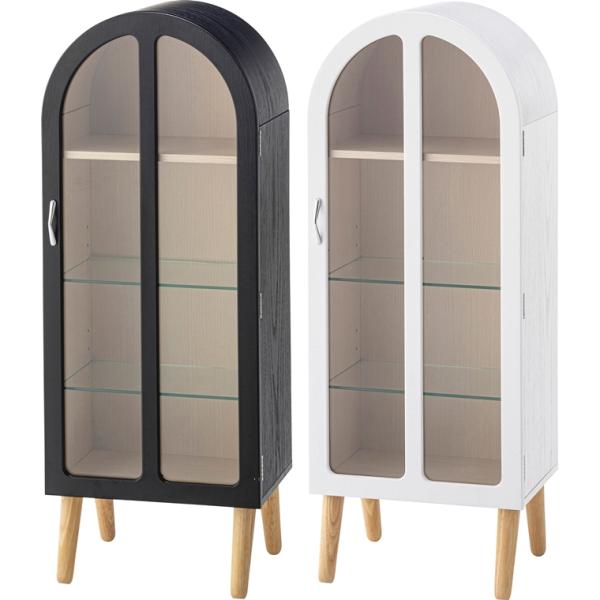 コレクションシェルフ ガラスシェルフ/キャビネット/４段/幅36.5 奥行25 高さ95