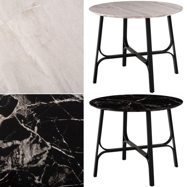 ダイニングテーブル 丸テーブル 円形/石目調/2人 ４人/幅90 高さ72