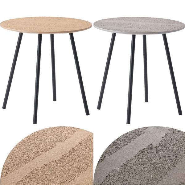 サイドテーブル 丸テーブル/コンクリート風天板/幅40 高さ40