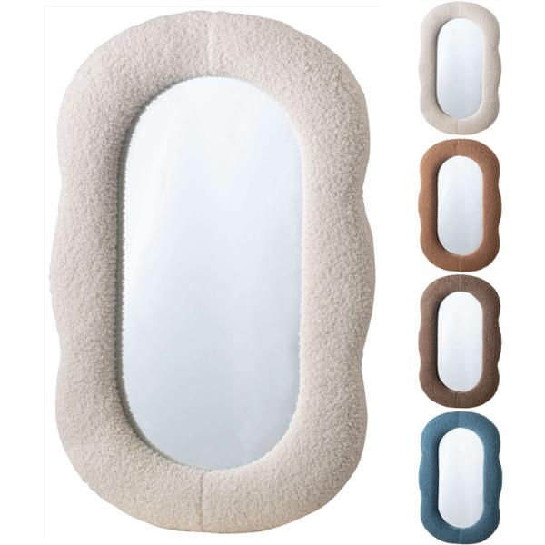 ミラー 鏡/壁掛け式/ファブリック/幅40 高60