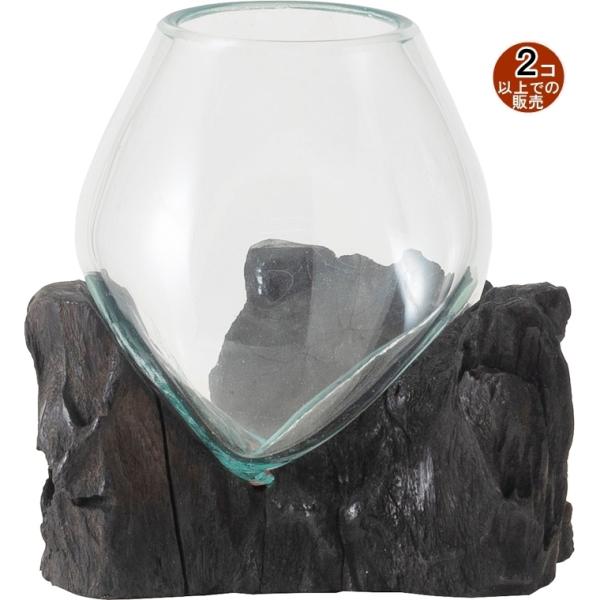 ガラスボール 天然木 流木 オブジェ/幅20〜30/まとめ買い ご注文個数２個以上