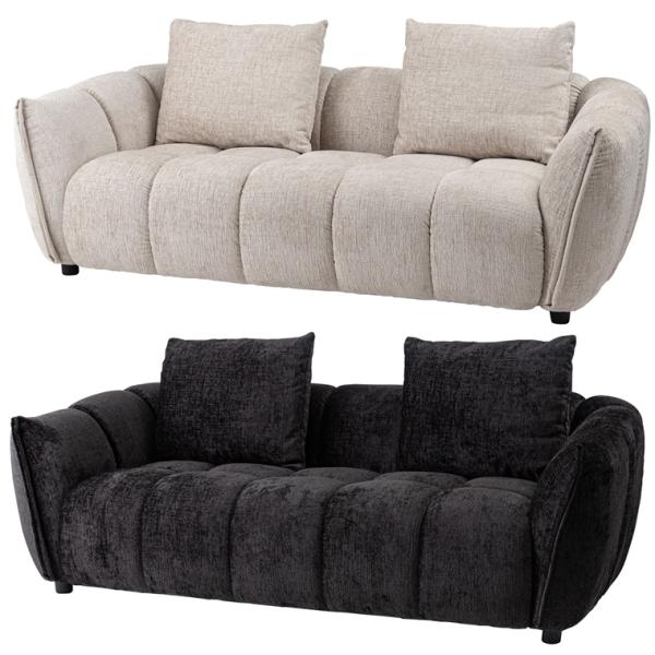 ソファー ソファ/三人掛け クッション付き/幅200 座面高42/送料お問い合わせ