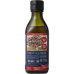 唐辛子風味 フラックスシードオイル  エキストラ バージン 一番搾り 170g (first squeeze extra virgi