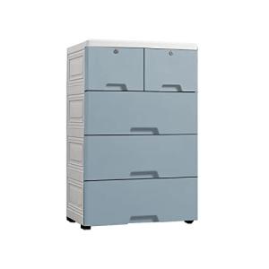 サンパーシー ワイド 収納ケース 4段 収納ボックス タンス チェスト 鍵つき 組み立て式 整理 工具不要