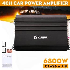 4チャンネルカーアンプ カー サブウーファー スリム クラス DC 12V 6800w オーディオ パワー アンプ チャンネル サウンドアンプ アンプ