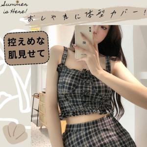 水着 レディース 体型カバー 韓国風 タンキニ...の詳細画像1